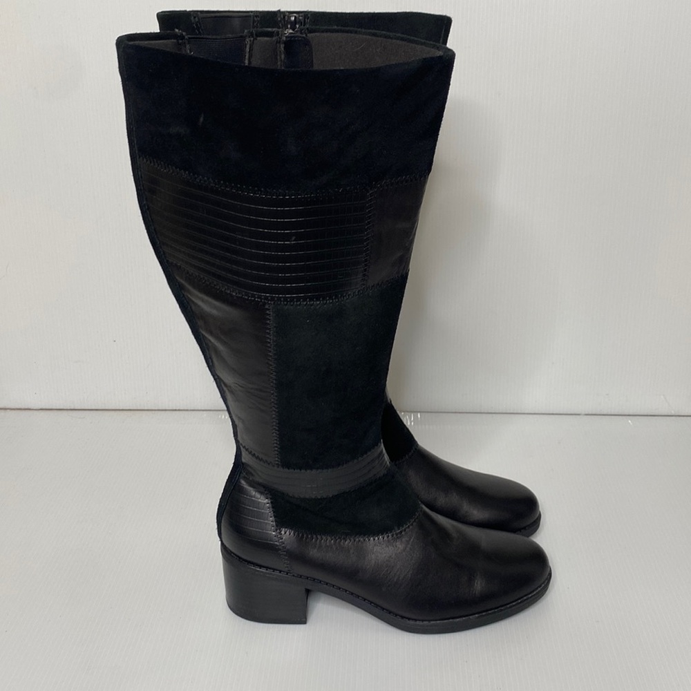 Clarks Nevella Nova Riding Patchwork Leather And … - image 1